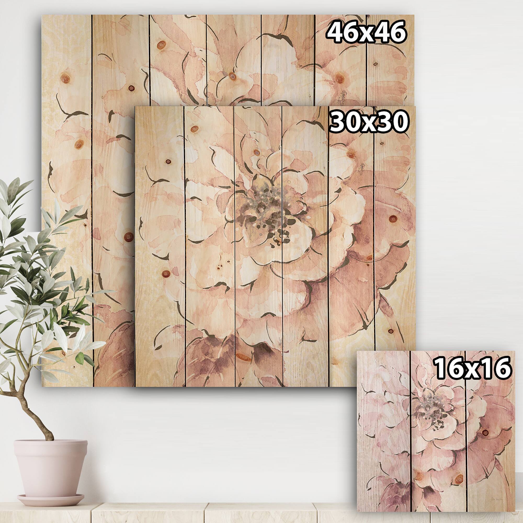 Designart - Indigold Shabby Peonies Pink
